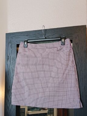 Monterey Club Womens Golf Skort Sz 4 Lavender Black White Plaid